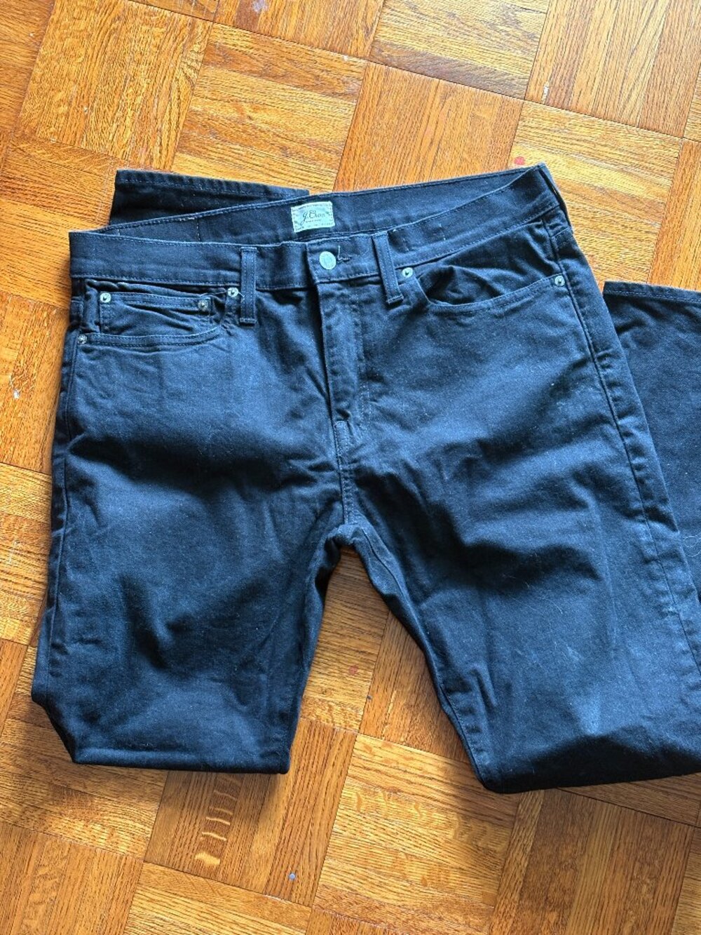 Jcrew Mens 484 Slim-fit Bergen five-pocket pant W34 L30 Black